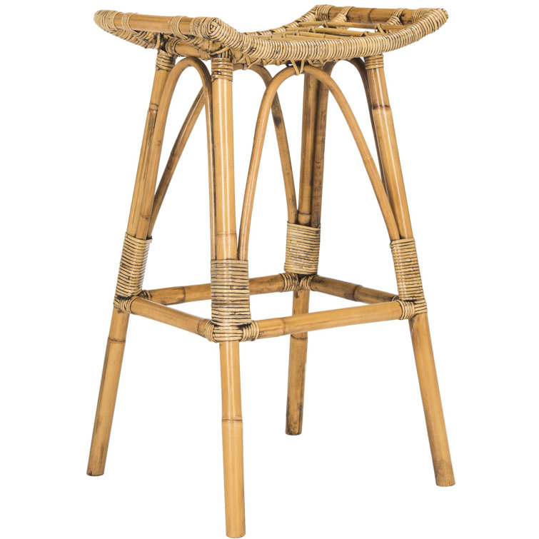Alvah Wicker/Rattan Backless Bar & Counter Stool & Reviews Birch Lane